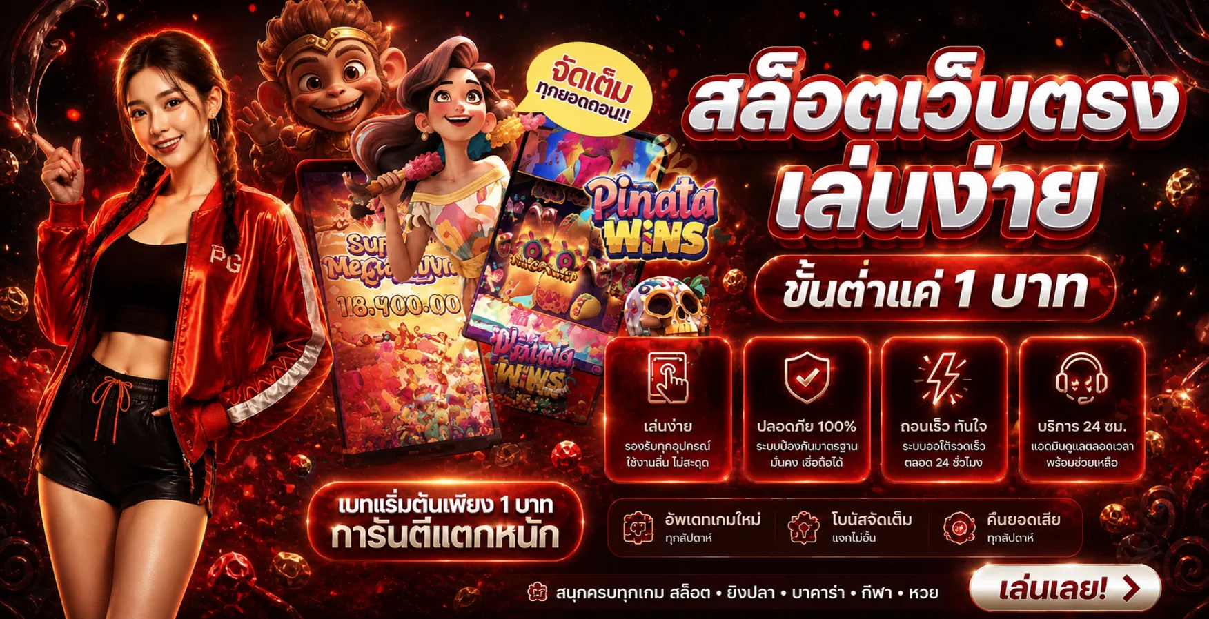 Royal Ember สล็อตเล่นง่ายพร้อมเกมและมาสคอต PG Soft